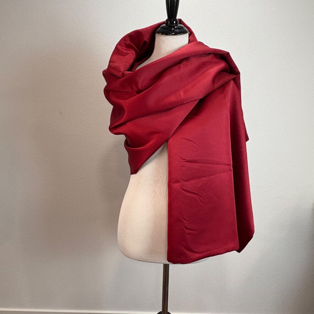 Jessica McClintock‎ Red Strapless Gown & Shawl Lace Satin Size 8 Glam Formal - Picture 12 of 16